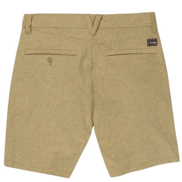 Volcom FRICKIN CROSS SHRED STATIC SHORTS - DARK KHAKI Size 12 (26 in waist) - Picture 2 of 10